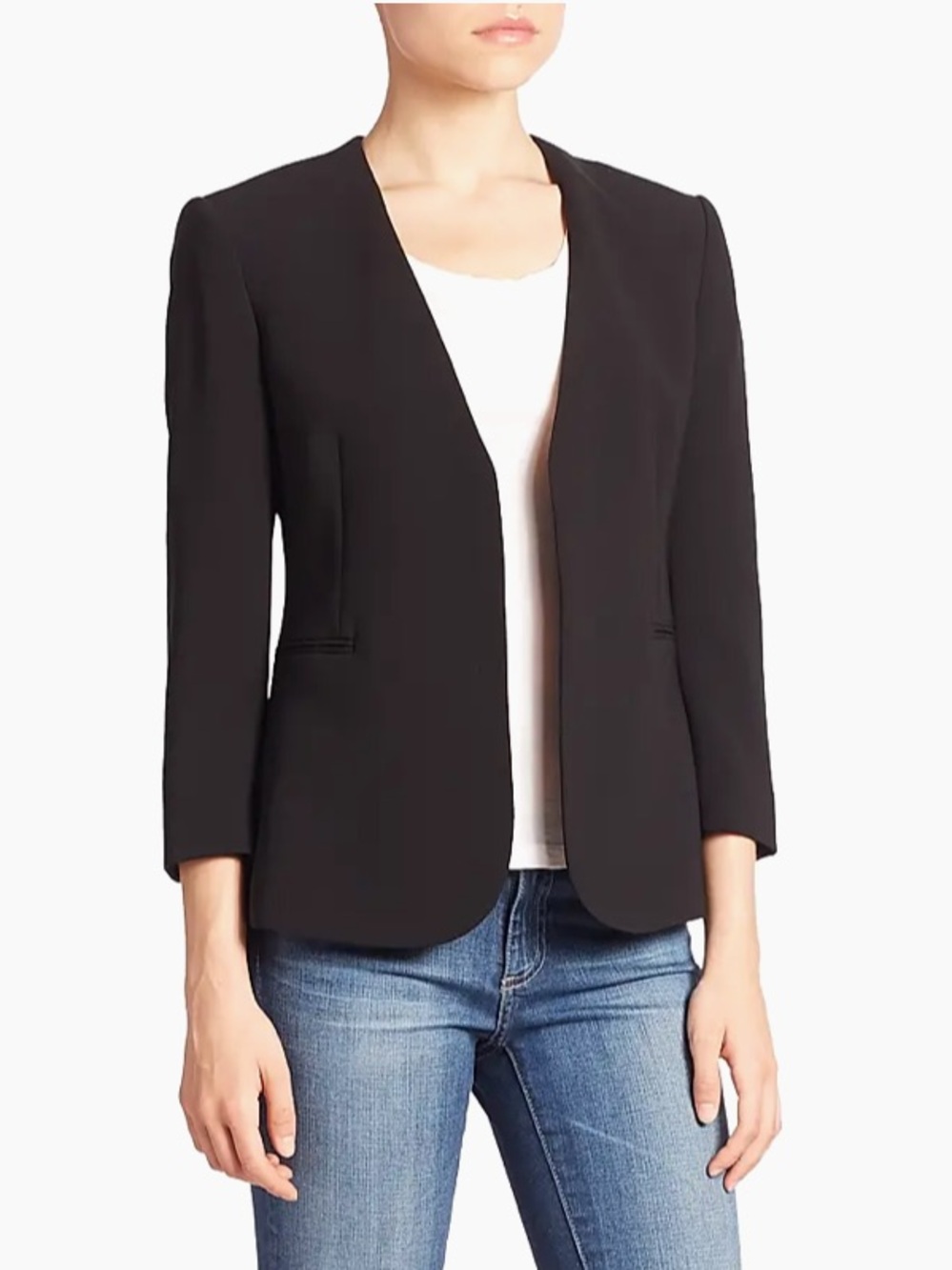 Theory Lindrayia B Black Open-Front Women's Blazer ❤️IN STORES❤️